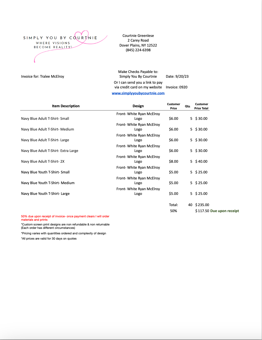 Downpayment Tralee McElroy T-Shirts