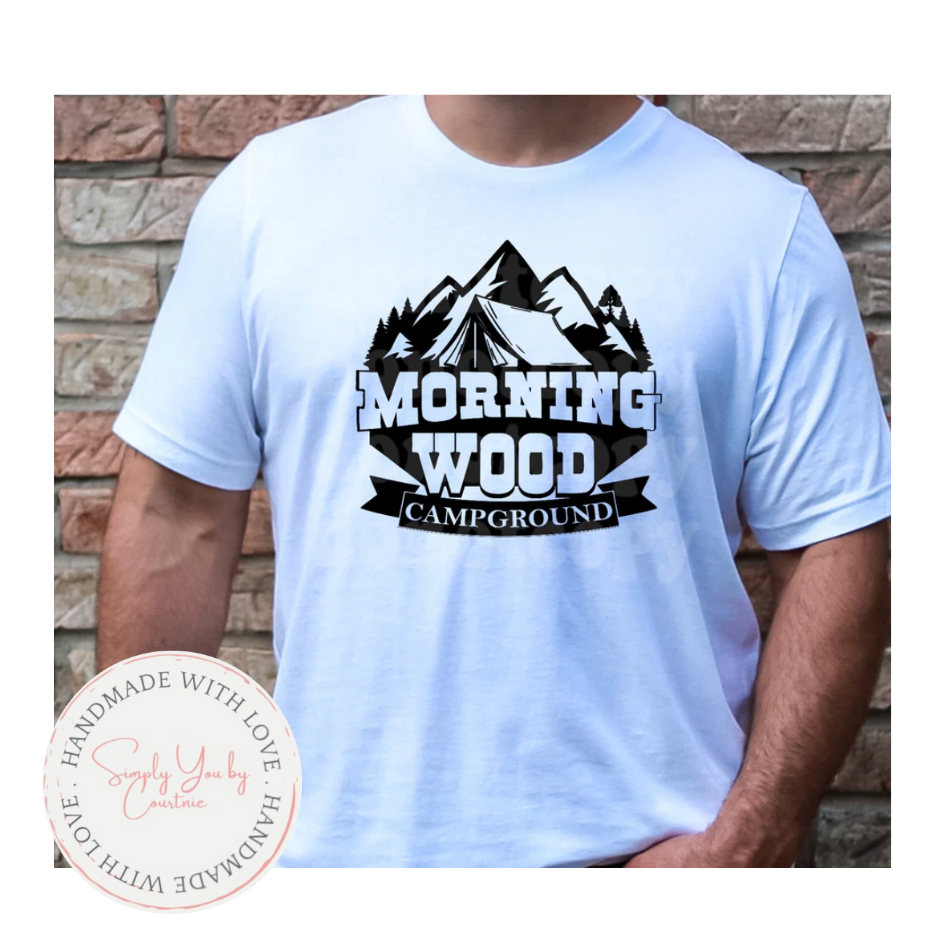 morning wood campground shirt