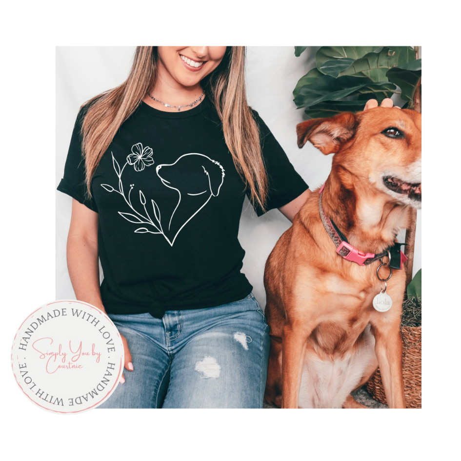 Dog Flower Heart