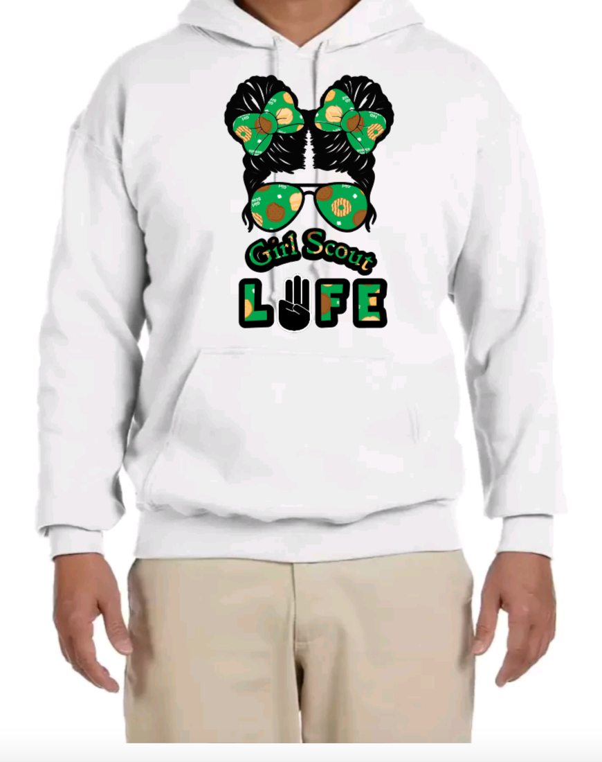 Messy Bun Girl Scout Life Youth Hoodie