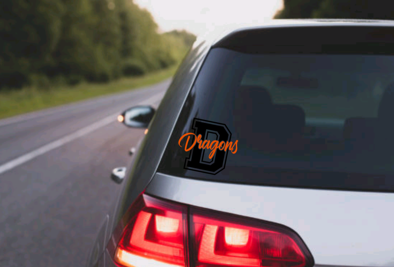 D Dragons Car Decal