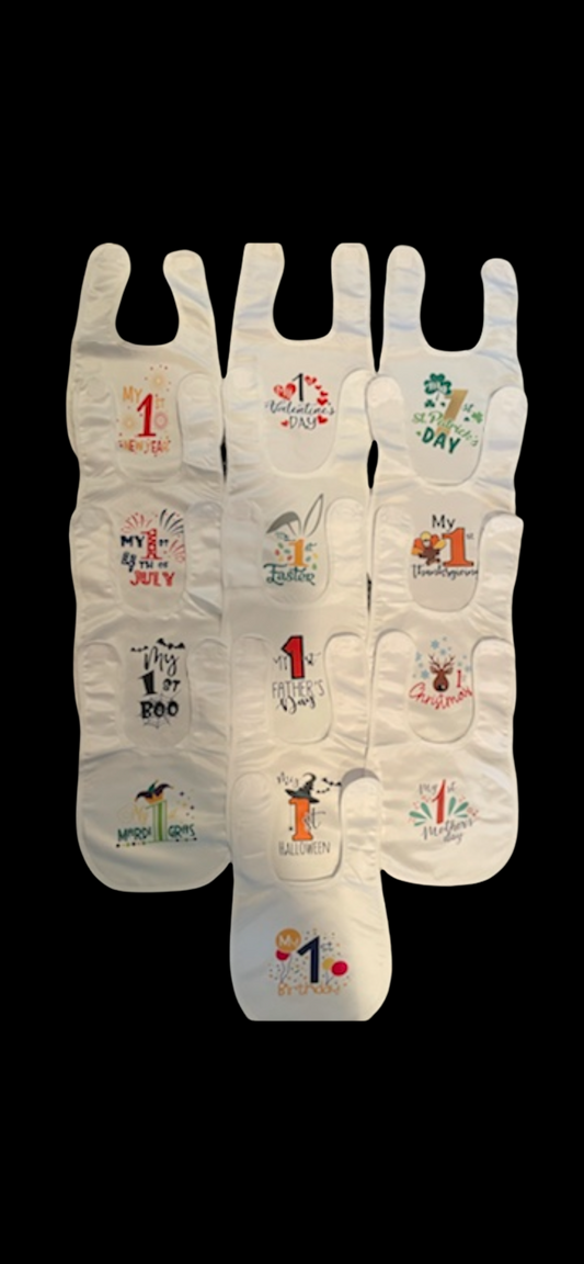 Babies 1st Holiday Bibs