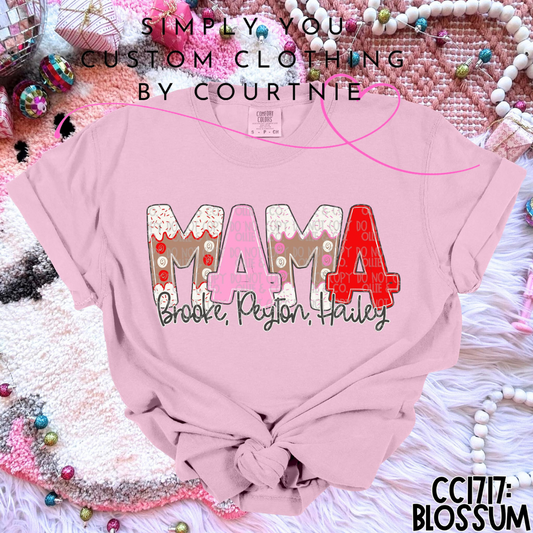 Pink Gingerbread Custom Mama Shirt