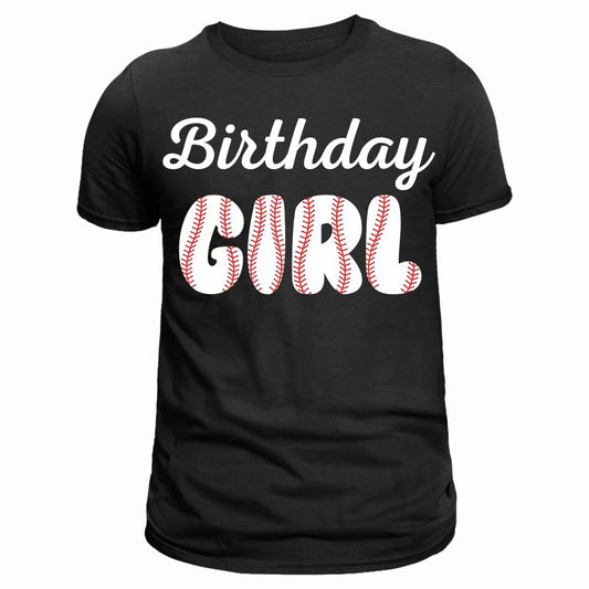 Baseball Birthday Girl Youth T-Shirt