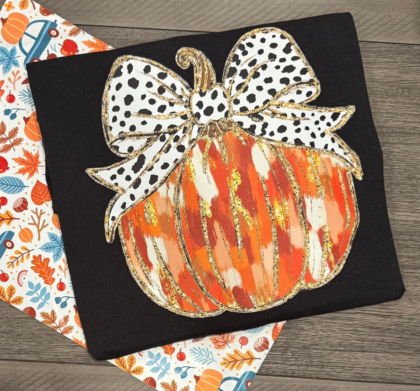 Polka Dot Bow Pumpkin