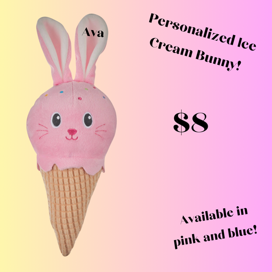 Personalized Ice Cream Bunny