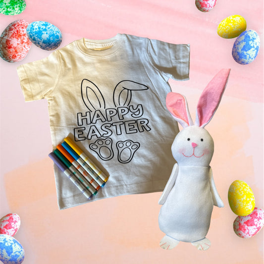 Easter Color-a-shirt with personalized bunny!