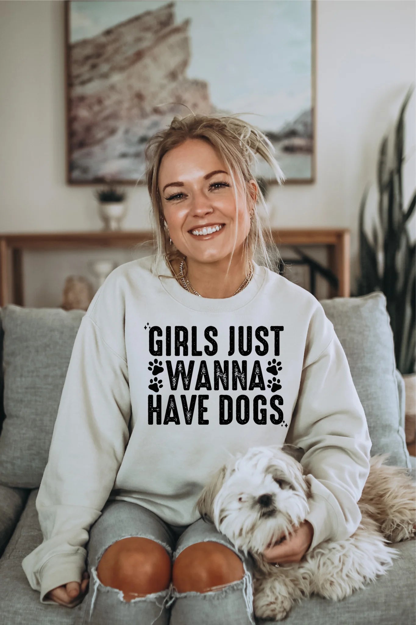 Girls Just Wanna Have Dogs Crewneck