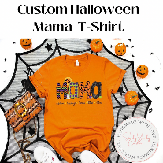 Custom Halloween Mama T-Shirt