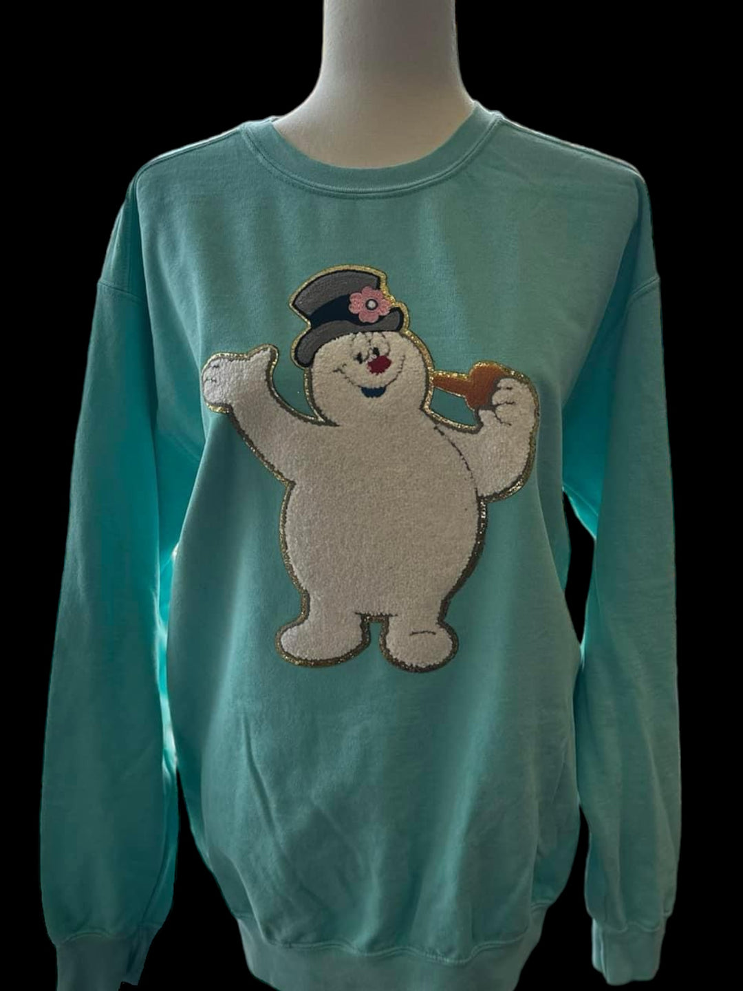 Frosty Chenille Patch Crewneck Sweatshirt