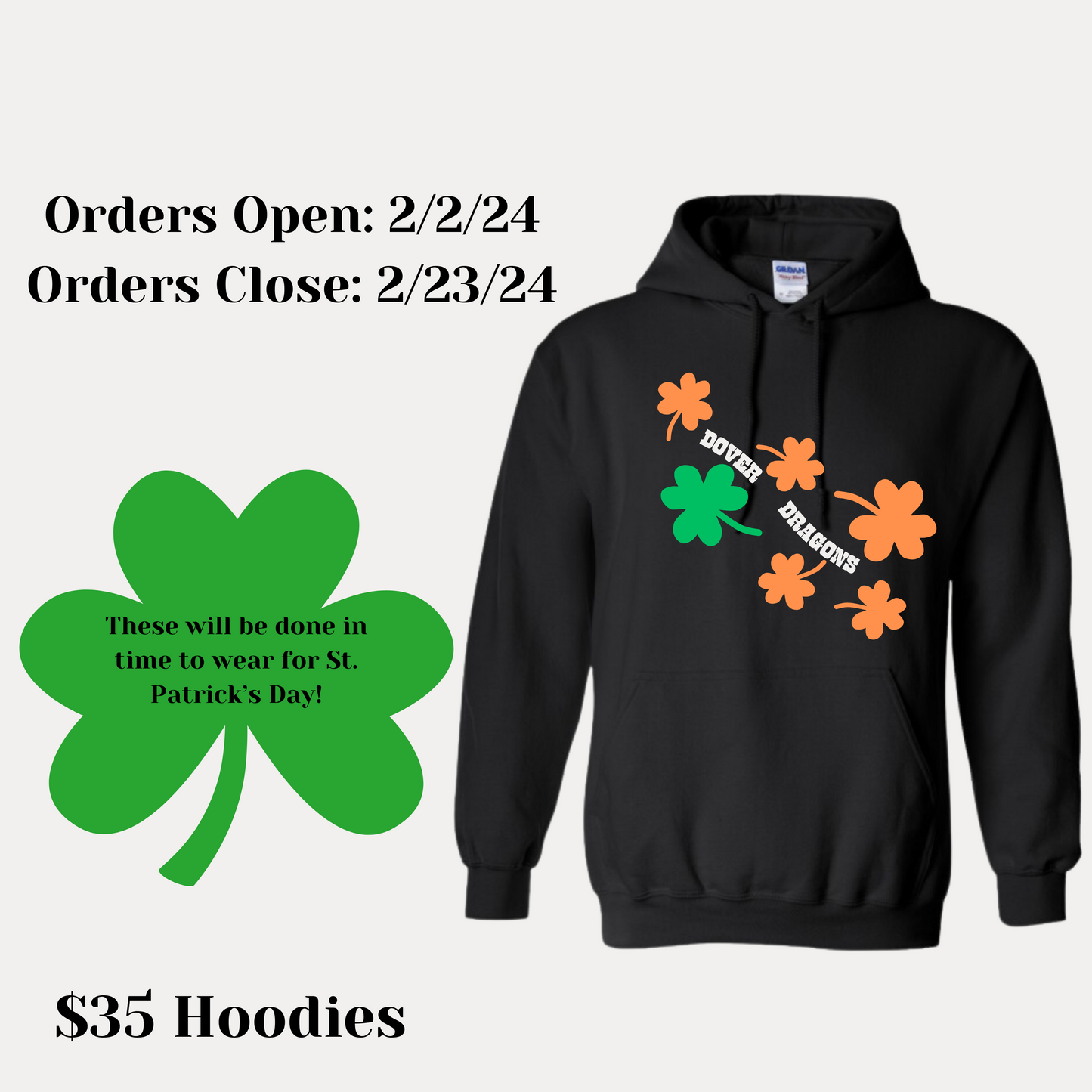 Dover Dragons Shamrock Sweatshirt