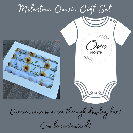 Milestone Onesie Gift Set -Customizable