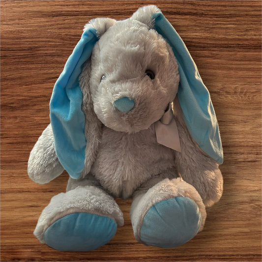 Blue & Gray Large Personalized Bunny
