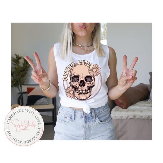 Flower Child Skull