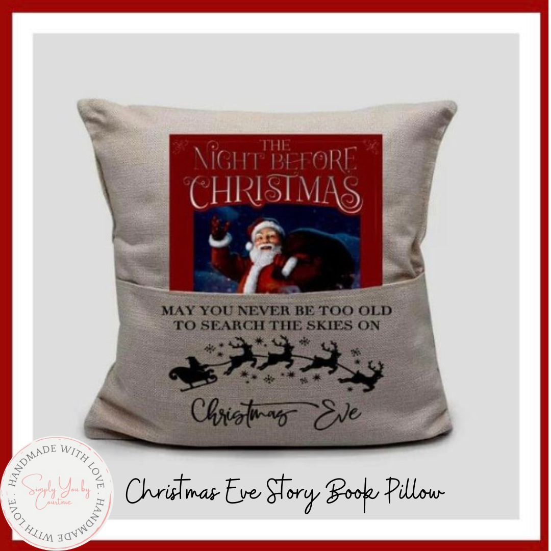 Christmas Eve Story Book Pillow