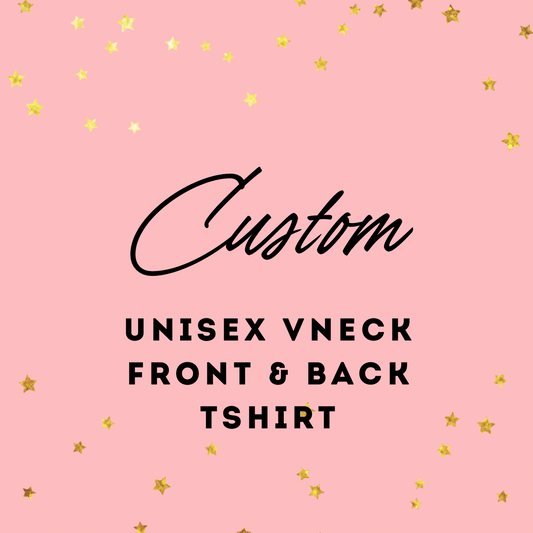 Custom Unisex V-Neck Front and Back Shirt